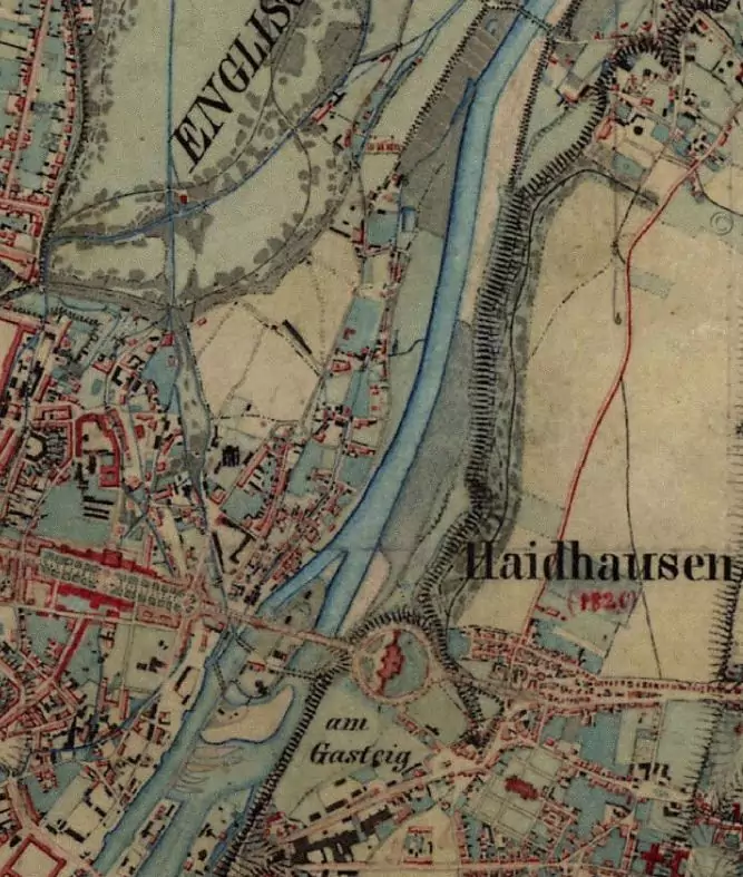 Eine Karte einer Stadt.