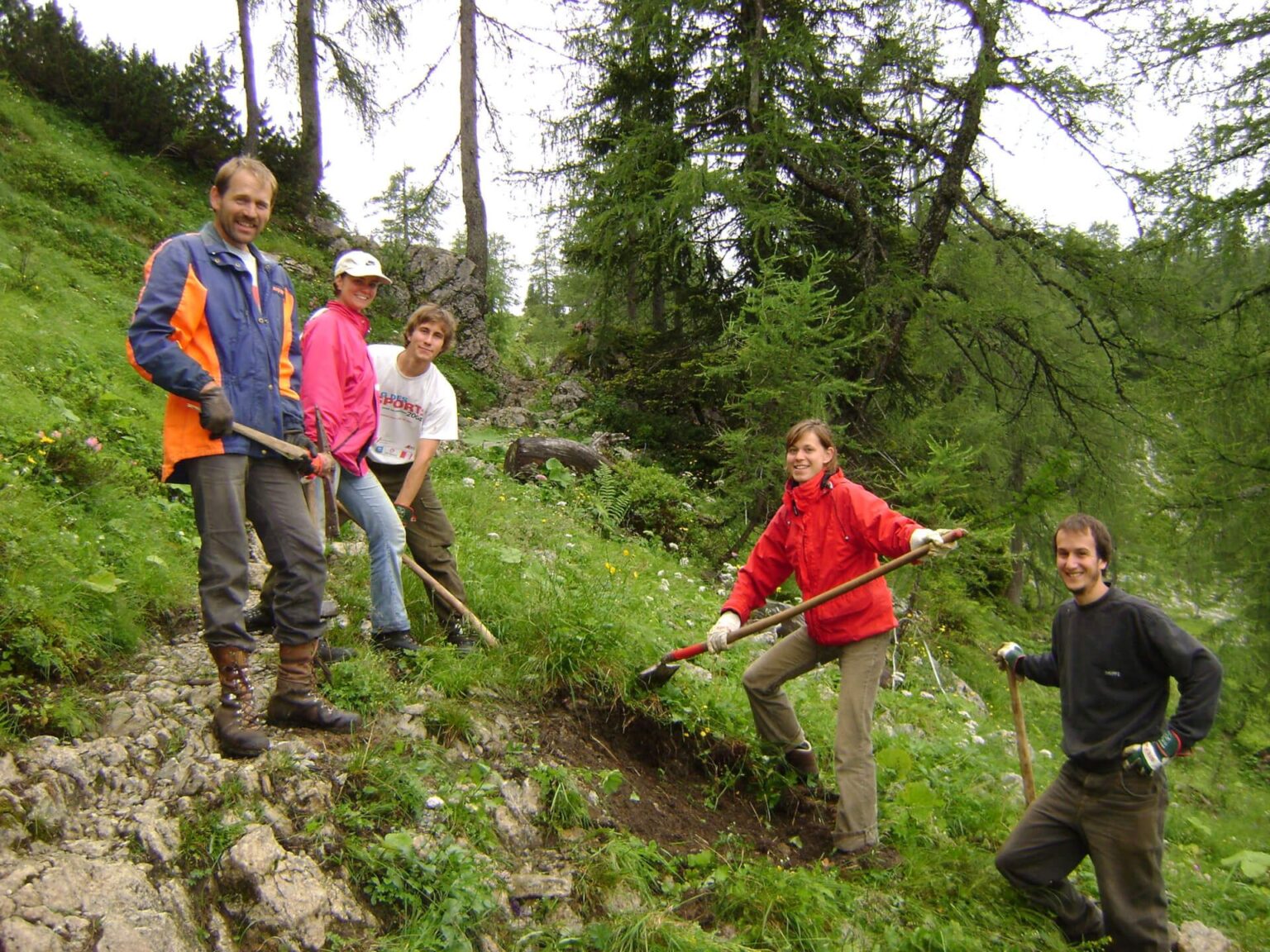umweltbaustelle auf der pasillalm 2009