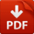 Rotes Symbol mit einem Pfeil nach unten über dem Text "PDF", das den Download einer PDF-Datei für mehrtägige Naturerlebnisprogramme und Naturerlebnisangebote symbolisiert.