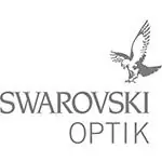 Das Logo von Swarovski Optik zeigt einen illustrierten Vogel im Flug über dem Firmennamen in Großbuchstaben und symbolisiert Vision und Exzellenz als Ihr zuverlässiger Partner.